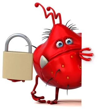 Fun germ - 3D Illustration Stock Illustration