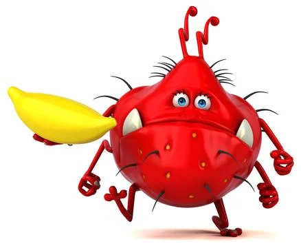 Fun germ - 3D Illustration Stock Illustration
