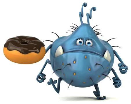 Fun germ - 3D Illustration Stock Illustration