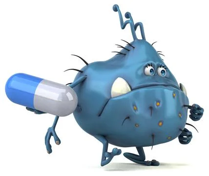 Fun germ - 3D Illustration Stock Illustration