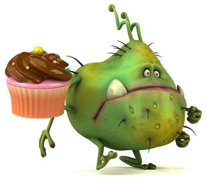 Fun germ - 3D Illustration Stock Illustration