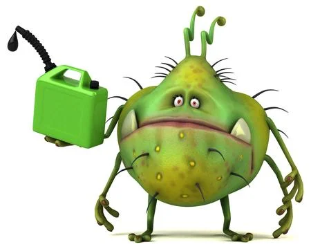 Fun germ - 3D Illustration Stock Illustration