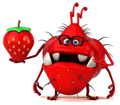 Fun germ - 3D Illustration Stock Illustration