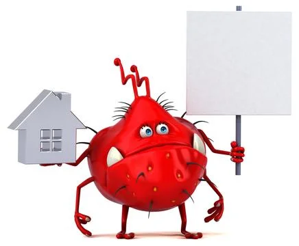 Fun germ - 3D Illustration Stock Illustration