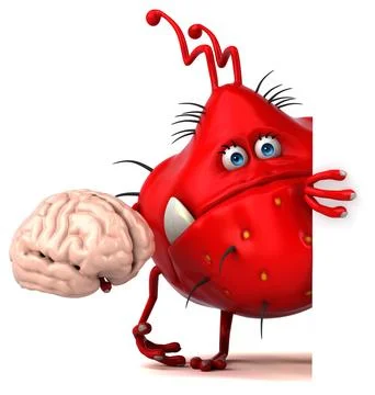 Fun germ - 3D Illustration Stock Illustration