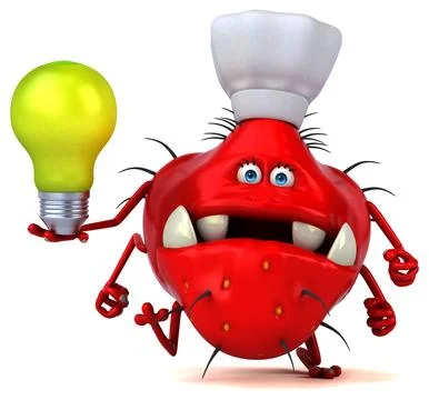 Fun germ - 3D Illustration Stock Illustration