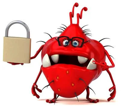 Fun germ - 3D Illustration Stock Illustration