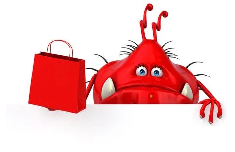 Fun germ - 3D Illustration Stock Illustration