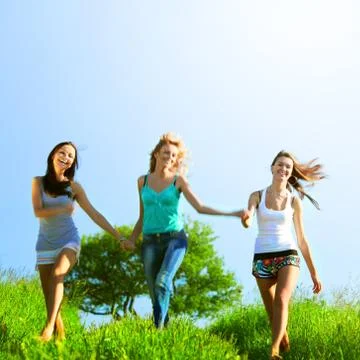 Fun girlfriends Stock Photos
