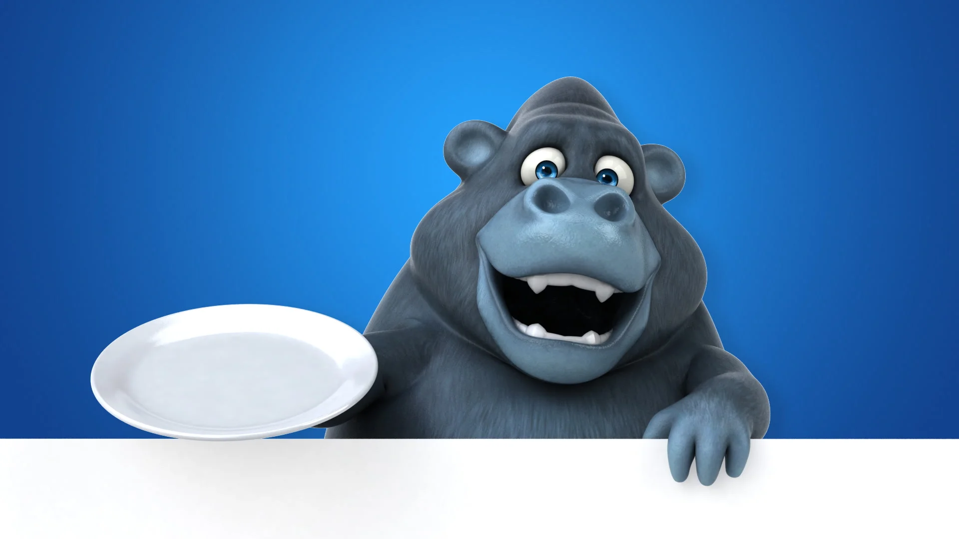 Fun gorilla - 3D Animation | Stock Video | Pond5