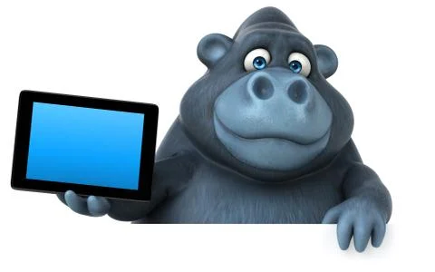 Fun gorilla - 3D Illustration Stock-Illustration