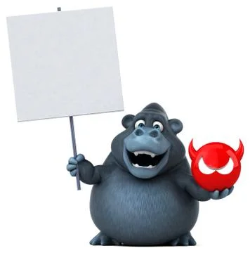 Fun gorilla - 3D Illustration Stock-Illustration