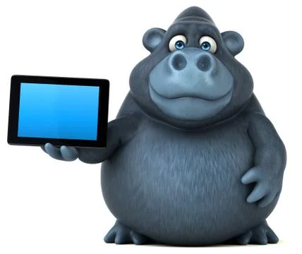 Fun gorilla - 3D Illustration Stock-Illustration