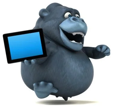 Fun gorilla - 3D Illustration 스톡 일러스트