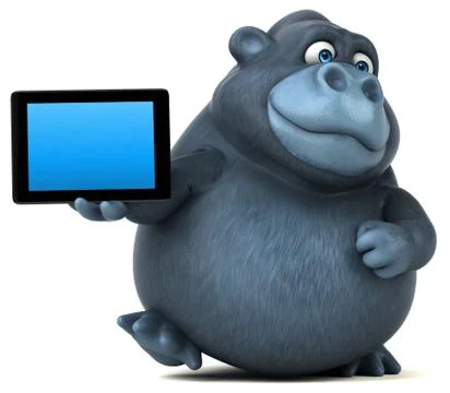Fun gorilla - 3D Illustration Stock Illustration