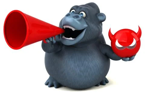 Fun gorilla - 3D Illustration Stock-Illustration
