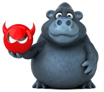 Fun gorilla - 3D Illustration Stock-Illustration