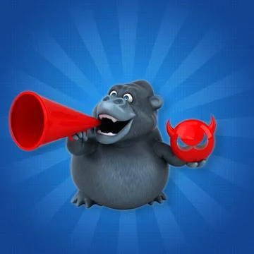 Fun gorilla - 3D Illustration Stock-Illustration