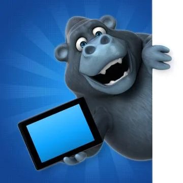 Fun gorilla - 3D Illustration Stock Illustration