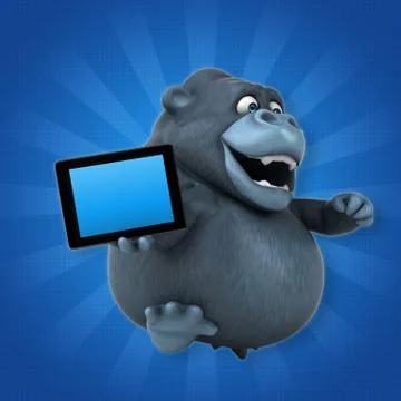 Fun gorilla - 3D Illustration Stock-Illustration