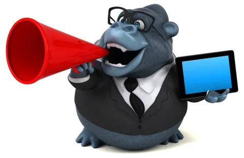 Fun gorilla - 3D Illustration Stock-Illustration