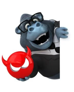 Fun gorilla - 3D Illustration Stock Illustration