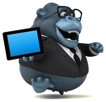 Fun gorilla - 3D Illustration Stock-Illustration