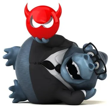 Fun gorilla - 3D Illustration Stock-Illustration