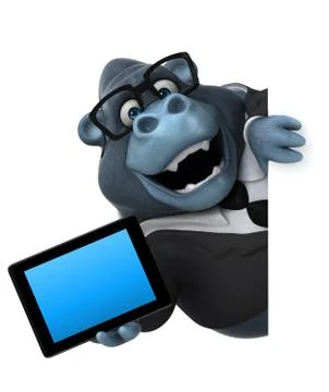 Fun gorilla - 3D Illustration Stock Illustration
