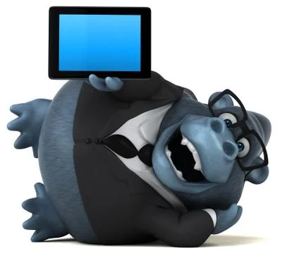 Fun gorilla - 3D Illustration イラスト素材