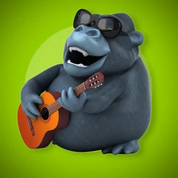 Fun gorilla - 3D Illustration Stock Illustration