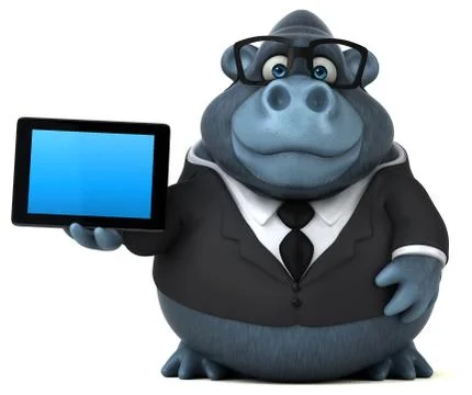 Fun gorilla - 3D Illustration イラスト素材
