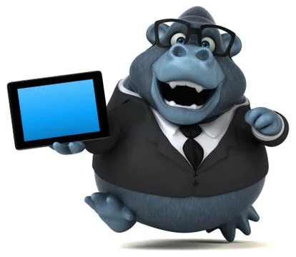 Fun gorilla - 3D Illustration Stock-Illustration