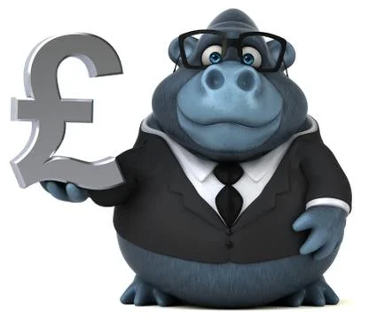 Fun gorilla - 3D Illustration Stock Illustration