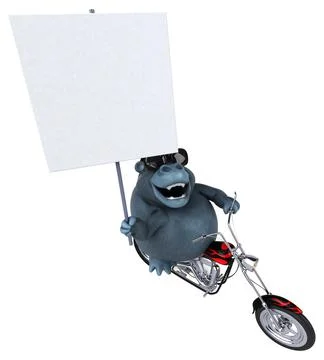 Fun gorilla - 3D Illustration Stock Illustration