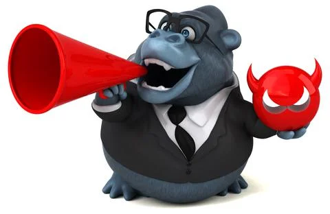 Fun gorilla - 3D Illustration Stock Illustration