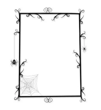 Fun goth or halloween frame Stock Illustration