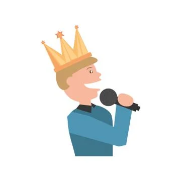 Fun guy celebration happy Stock Illustration