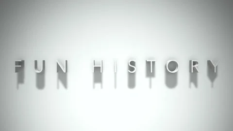 Fun history 3D title animation with shadows on a white background Stock Footage 297267247