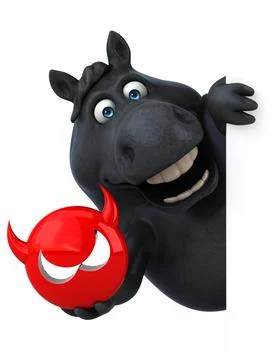 Fun horse - 3D Illustration Stock Illustration