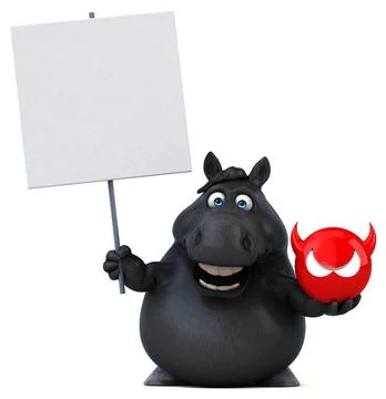 Fun horse - 3D Illustration Stock Illustration