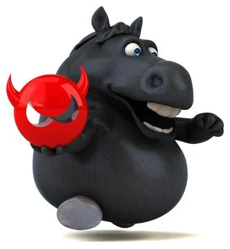 Fun horse - 3D Illustration Stock Illustration