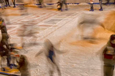 Fun on the ice rink Stock Photos
