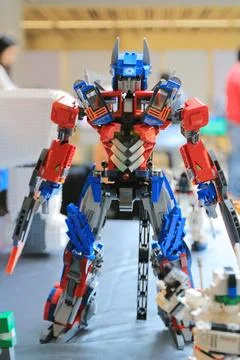 A fun of idea, make by plastic brick 24 Nov 2013 Stock Photos