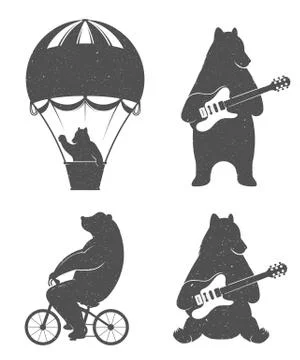 Fun Illustration Bears Stock Illustration