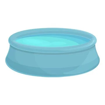 Fun inflatable pool icon cartoon vector. Float swim Stock Illustration
