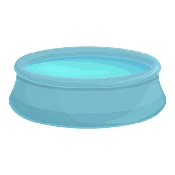 Fun inflatable pool icon cartoon . Float swim Stock Illustration