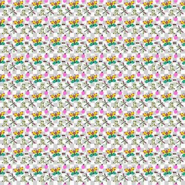 Fun insects pattern Stock Illustration