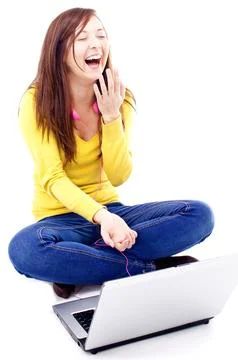 Fun with the internet Stock Photos