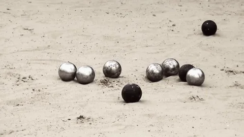 The fun of Jeu de Boules Stock Footage 82258993